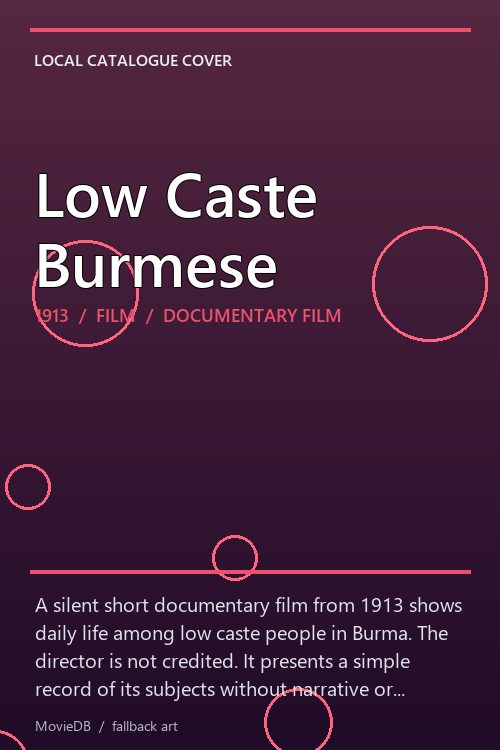 Low Caste Burmese poster