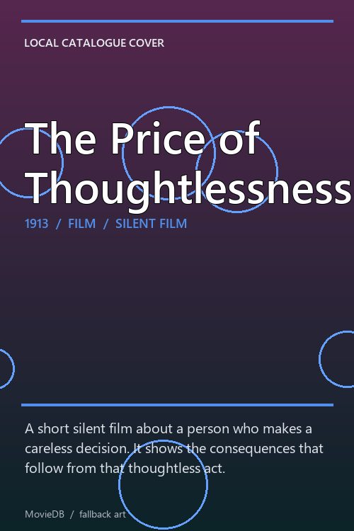 The Price of Thoughtlessness poster