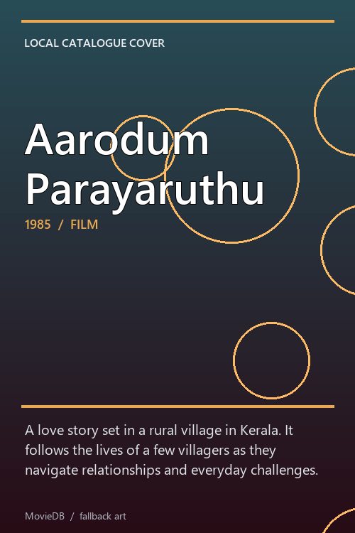 Aarodum Parayaruthu poster