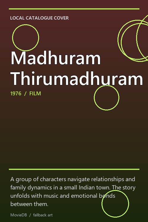 Madhuram Thirumadhuram poster