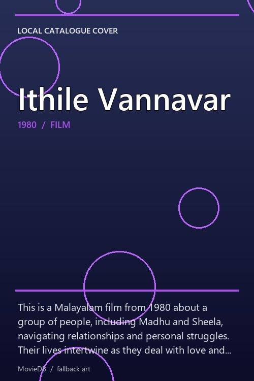 Ithile Vannavar poster