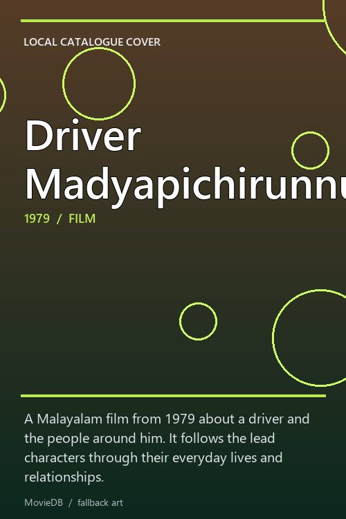 Driver Madyapichirunnu poster