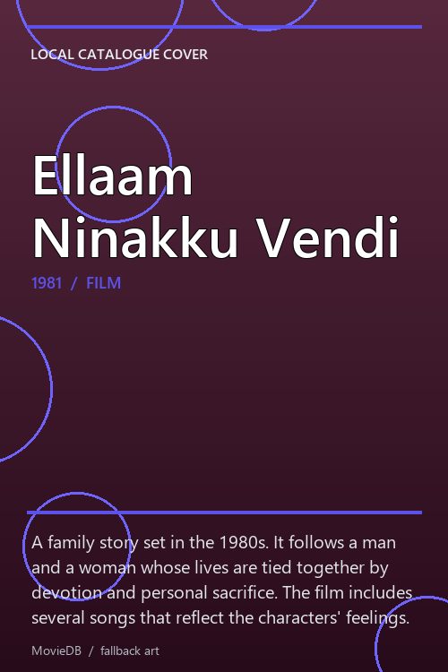 Ellaam Ninakku Vendi poster