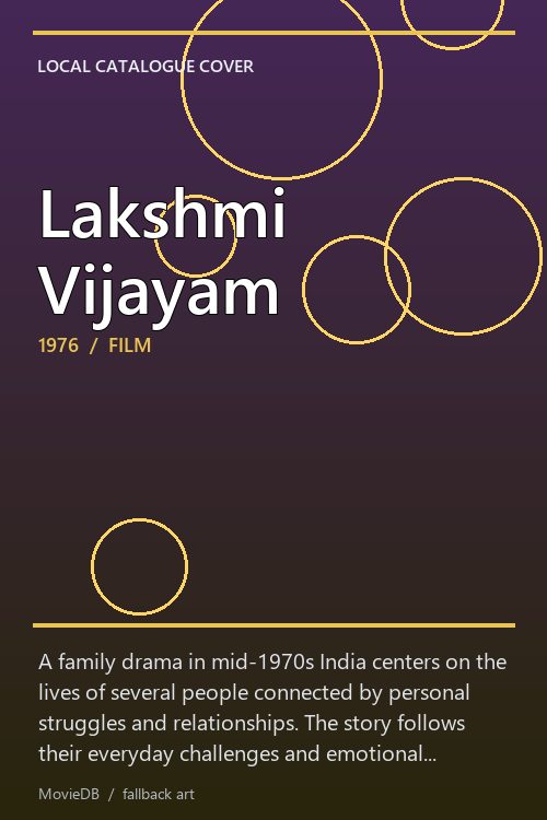 Lakshmi Vijayam poster