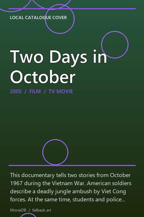 Two Days in October poster