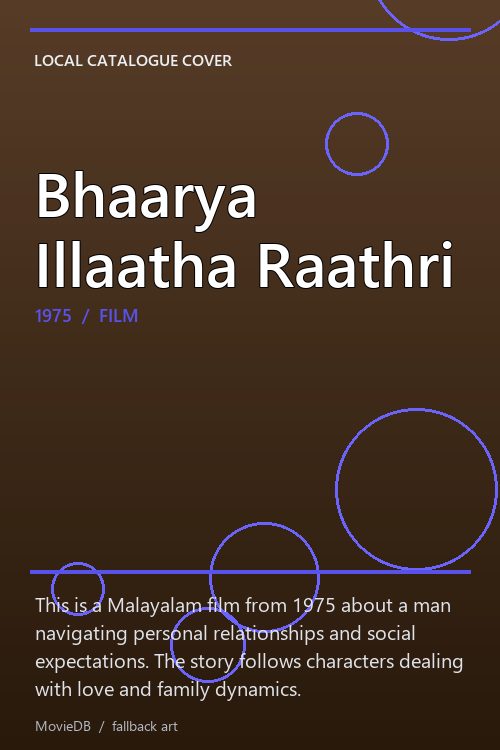 Bhaarya Illaatha Raathri poster
