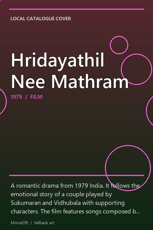 Hridayathil Nee Mathram poster