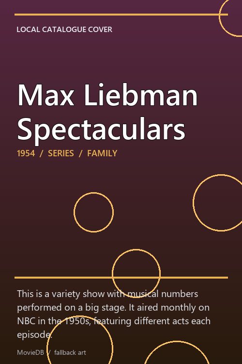 Max Liebman Spectaculars poster