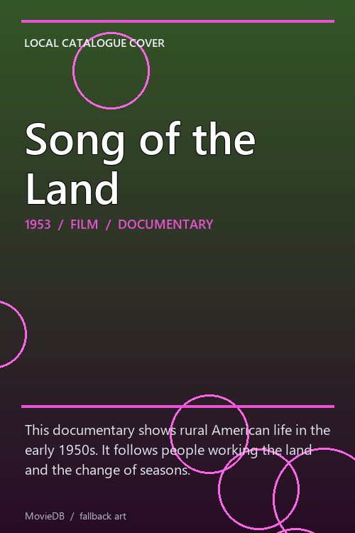 Song of the Land poster