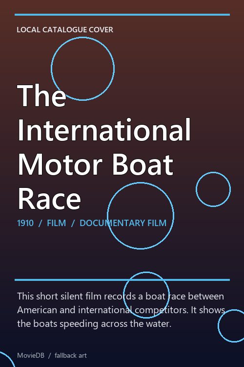 The International Motor Boat Race poster