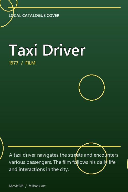 Taxi Driver poster