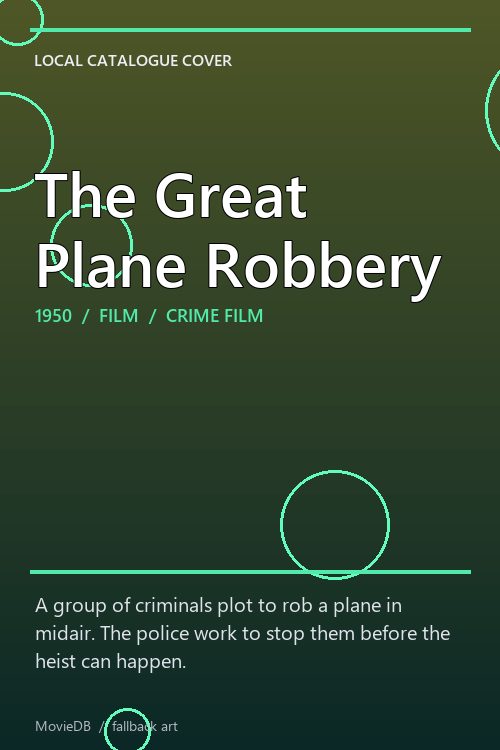 The Great Plane Robbery poster