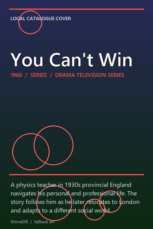 You Can't Win poster