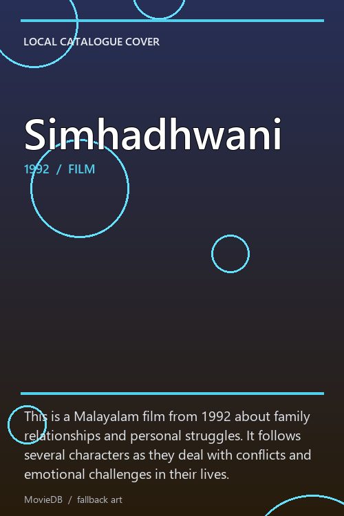 Simhadhwani poster
