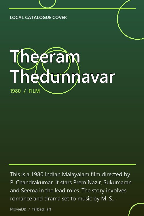 Theeram Thedunnavar poster