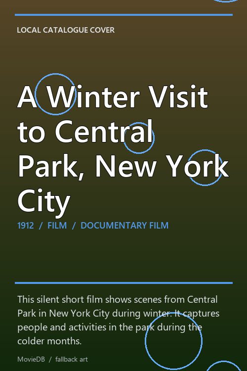 A Winter Visit to Central Park, New York City poster