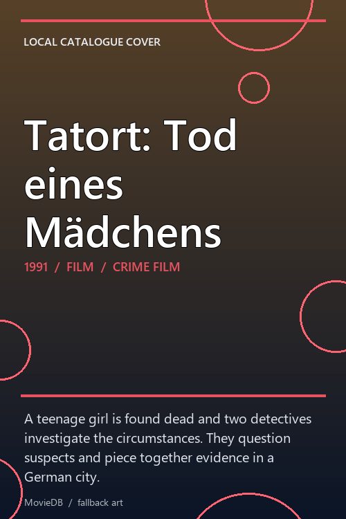 Tatort: Tod eines Mädchens poster