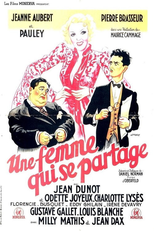 Une femme qui se partage poster