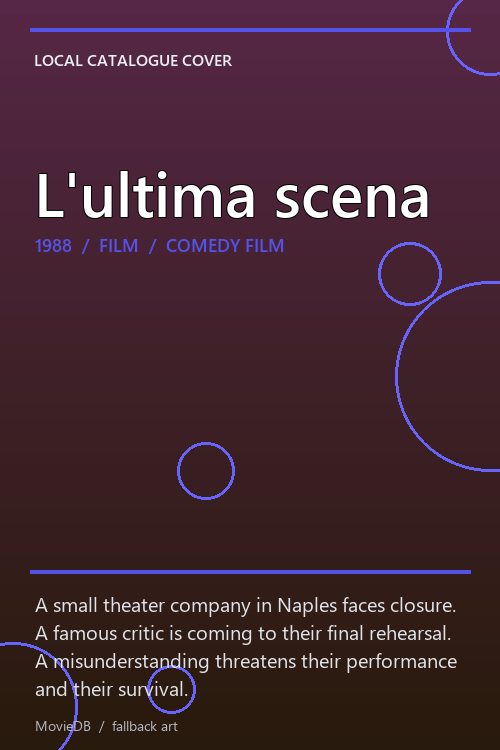 L'ultima scena poster