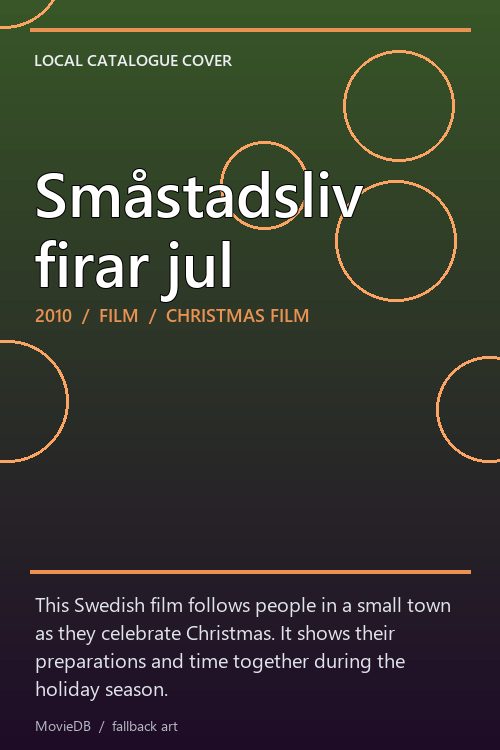Småstadsliv firar jul poster