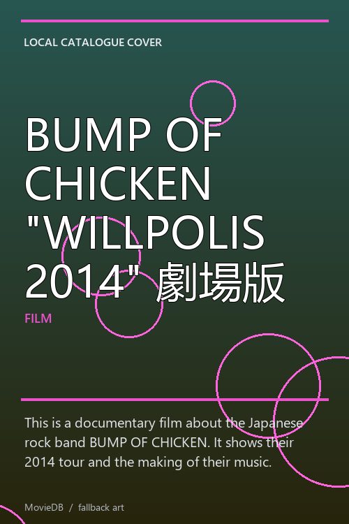 BUMP OF CHICKEN "WILLPOLIS 2014" 劇場版 poster