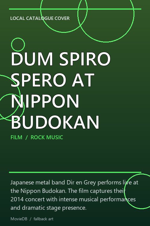 DUM SPIRO SPERO AT NIPPON BUDOKAN poster
