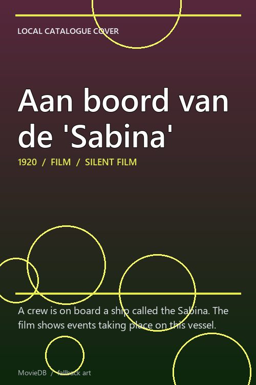 Aan boord van de 'Sabina' poster