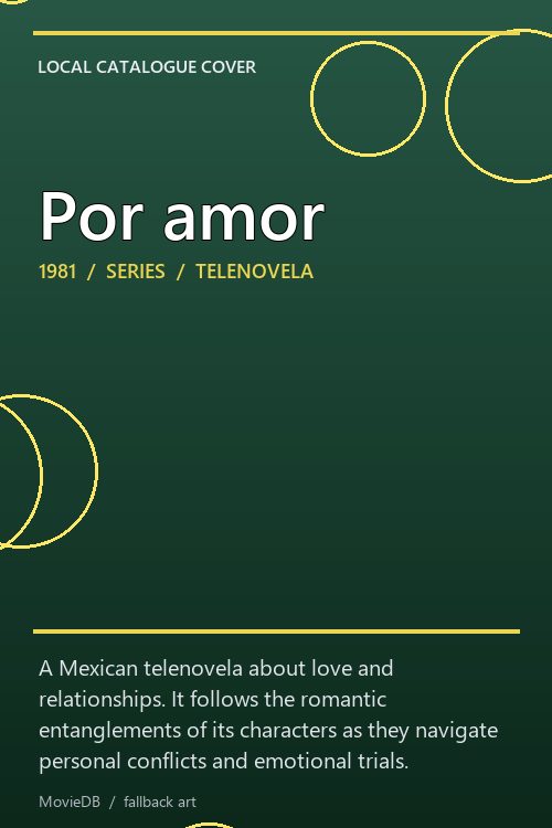 Por amor poster
