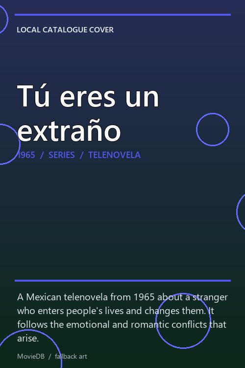 Tú eres un extraño poster