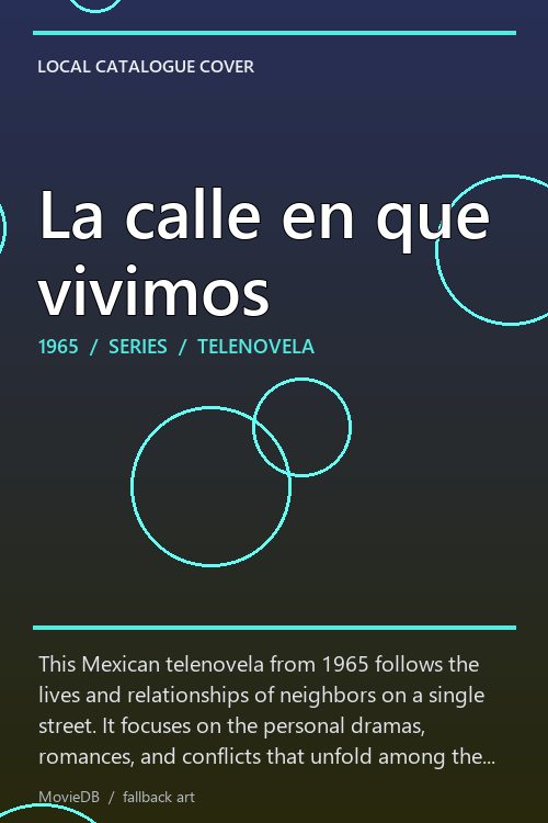 La calle en que vivimos poster