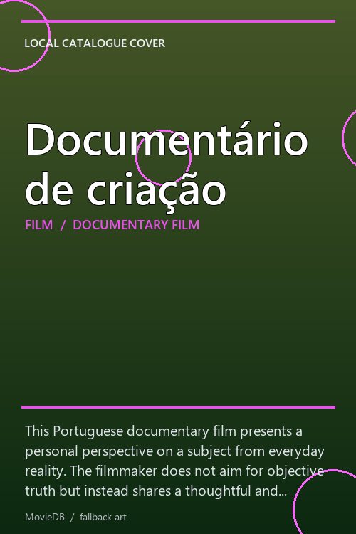 Documentário de criação poster