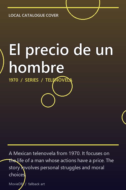 El precio de un hombre poster