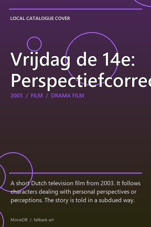 Vrijdag de 14e: Perspectiefcorrectie poster