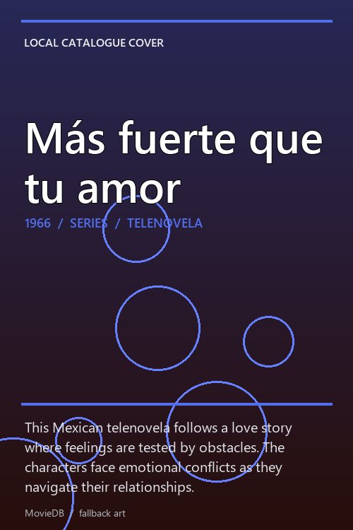Más fuerte que tu amor poster