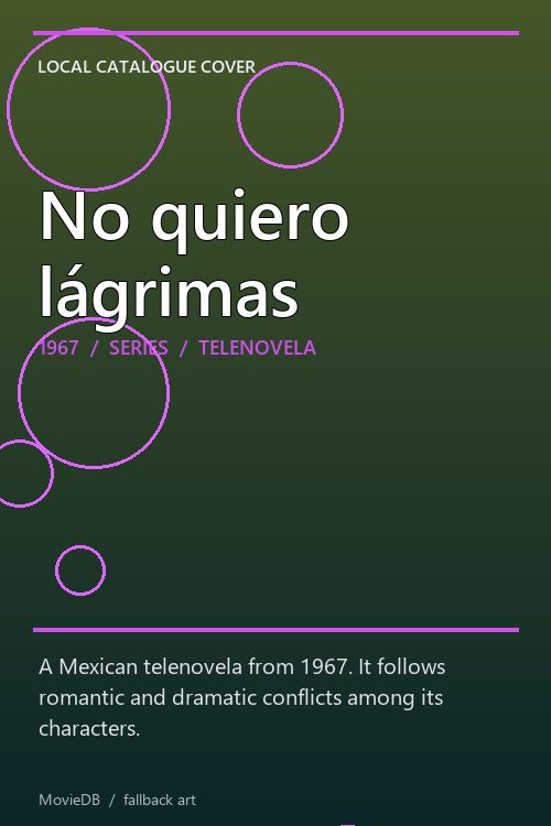 No quiero lágrimas poster