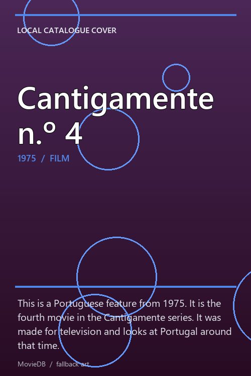 Cantigamente n.º 4 poster