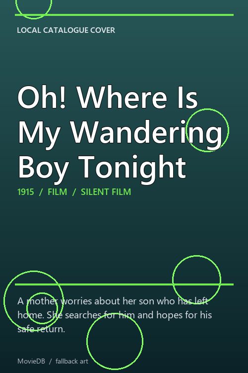 Oh! Where Is My Wandering Boy Tonight poster