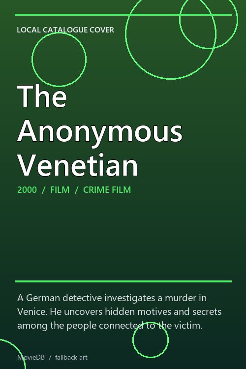 The Anonymous Venetian poster