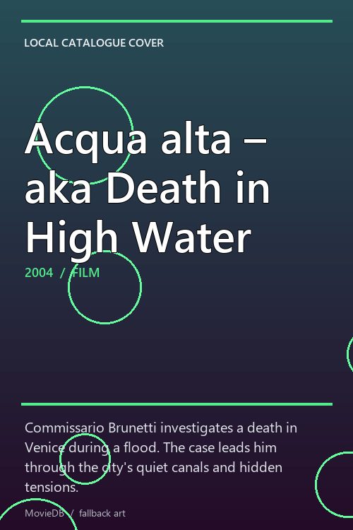 Acqua alta – aka Death in High Water poster