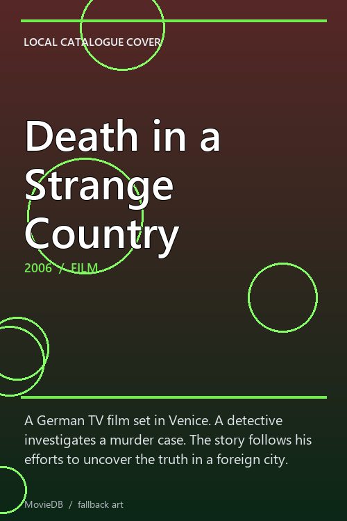 Death in a Strange Country poster