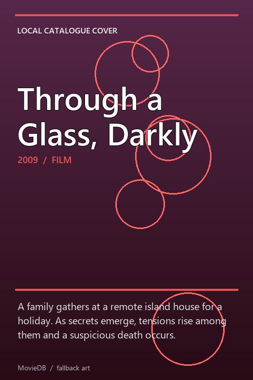 Through a Glass, Darkly poster