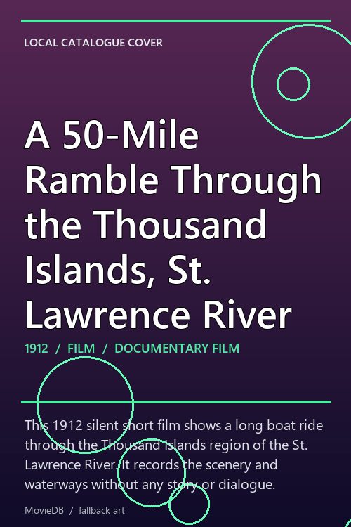 A 50-Mile Ramble Through the Thousand Islands, St. Lawrence River poster
