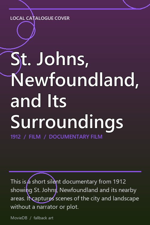 St. Johns, Newfoundland, and Its Surroundings poster