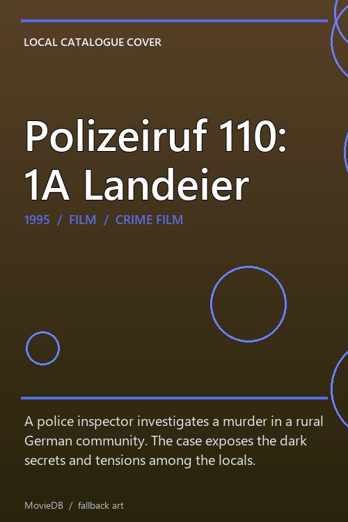 Polizeiruf 110: 1A Landeier poster