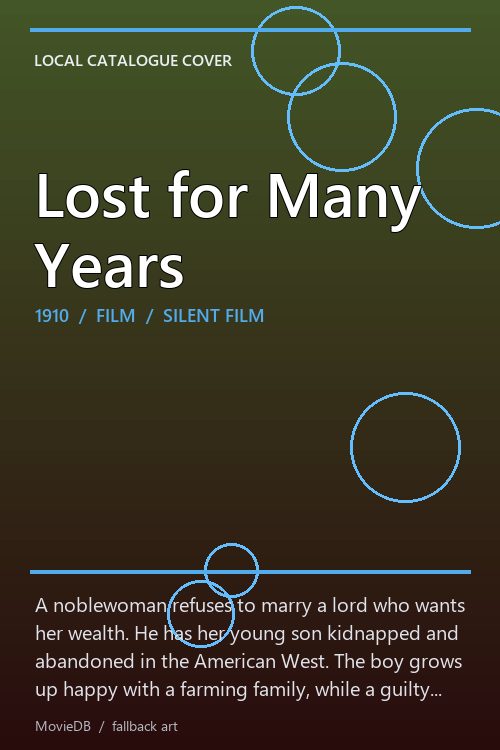Lost for Many Years poster