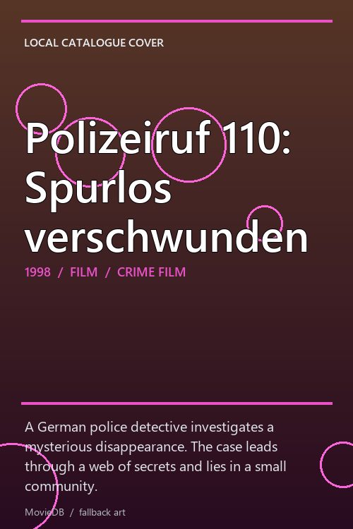 Polizeiruf 110: Spurlos verschwunden poster