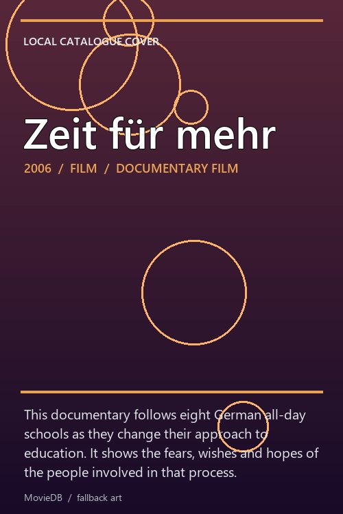 Zeit für mehr poster