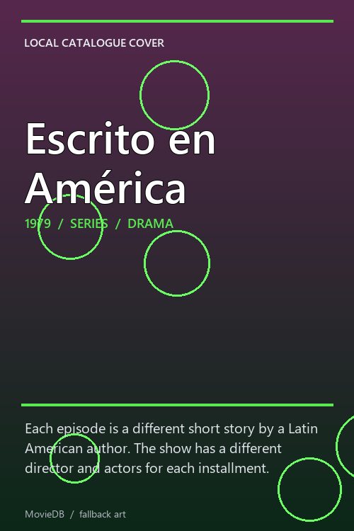 Escrito en América poster
