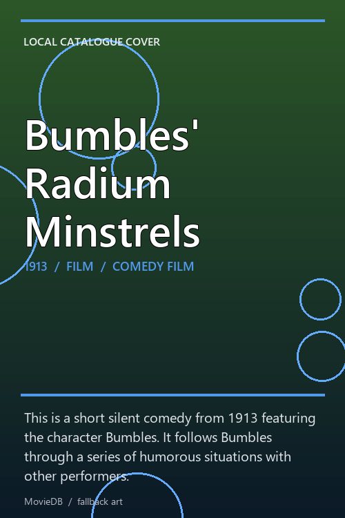 Bumbles' Radium Minstrels poster
