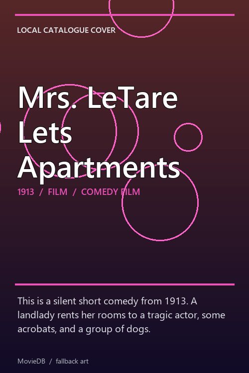 Mrs. LeTare Lets Apartments poster
